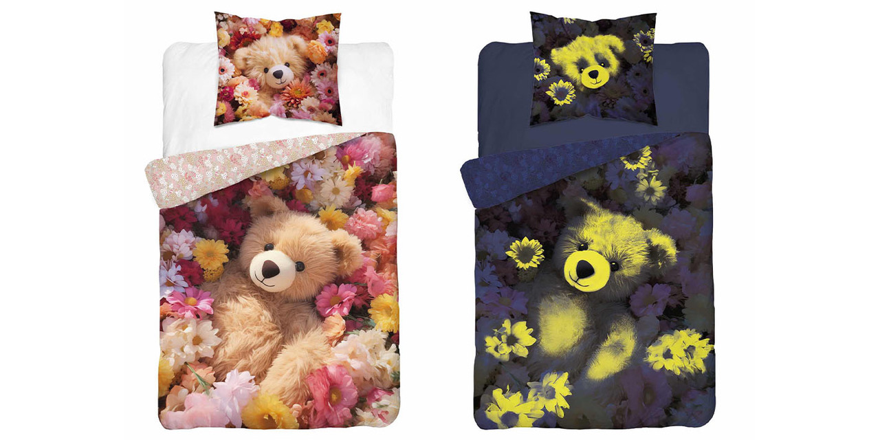 pościel 160x200 świecąca miś